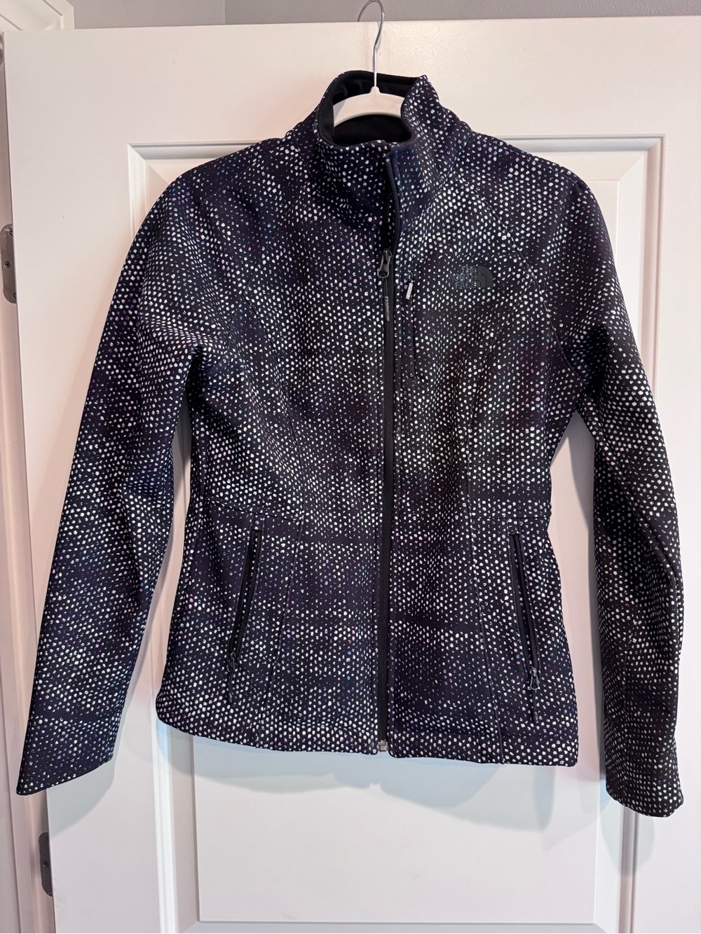 The North Face Black Dot-Print Zip Fleece-lined Utility Jacket